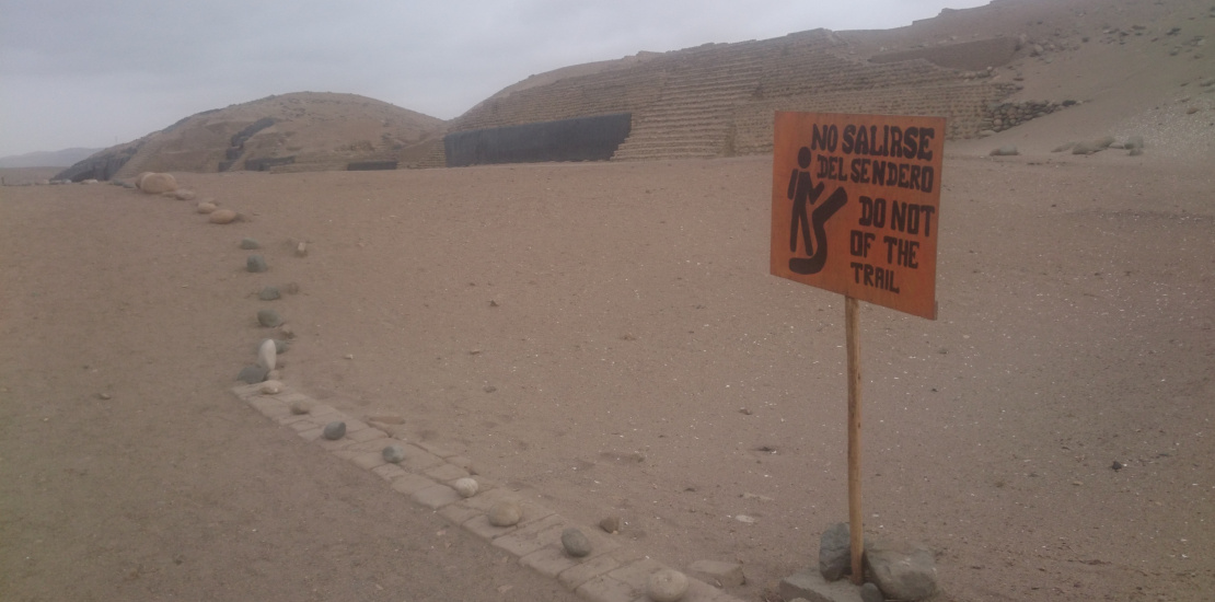 Señalética en el sitio arqueológico
