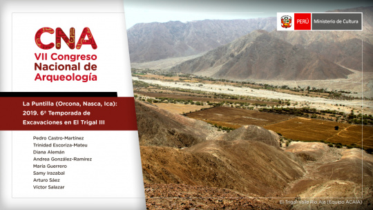 La Puntilla (Orcona, Nasca, Ica): 2019. 6ª temporada de excavaciones en El Trigal III