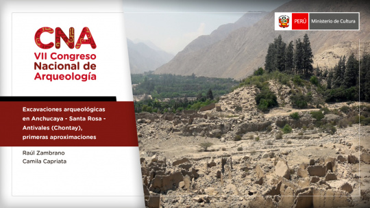 Excavaciones arqueológicas en Anchucaya - Santa Rosa - Antivales (Chontay), primeras aproximaciones